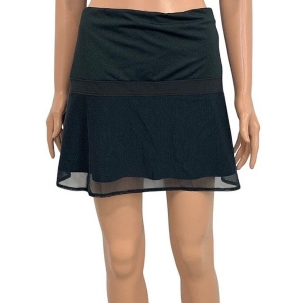 Athleta Upbeat large mesh overlay active athletic tennis skirt skort SK2 3445